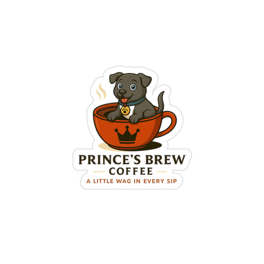 Cute Dog Coffee Die-Cut Outdoor Sticker