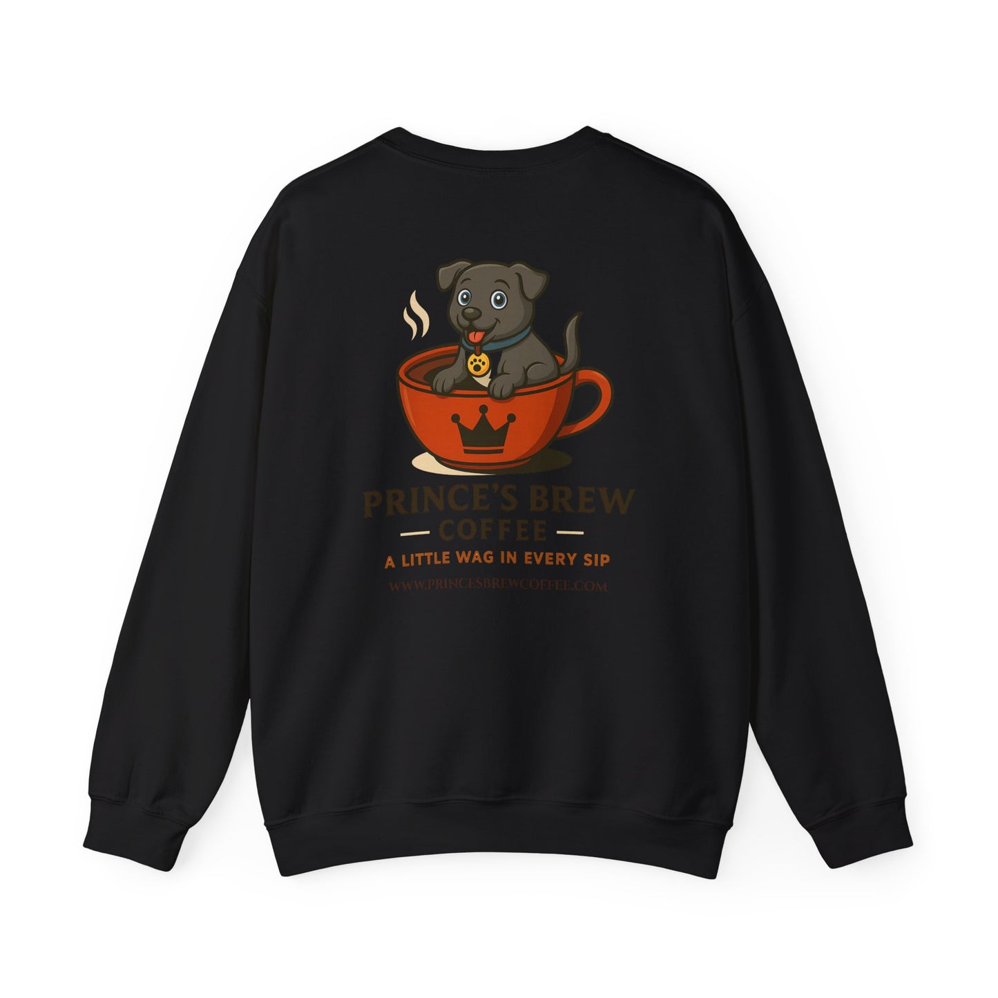 Prince’s Brew Coffee Sweatshirt — Cute Puppy in Coffee Cup Crewneck