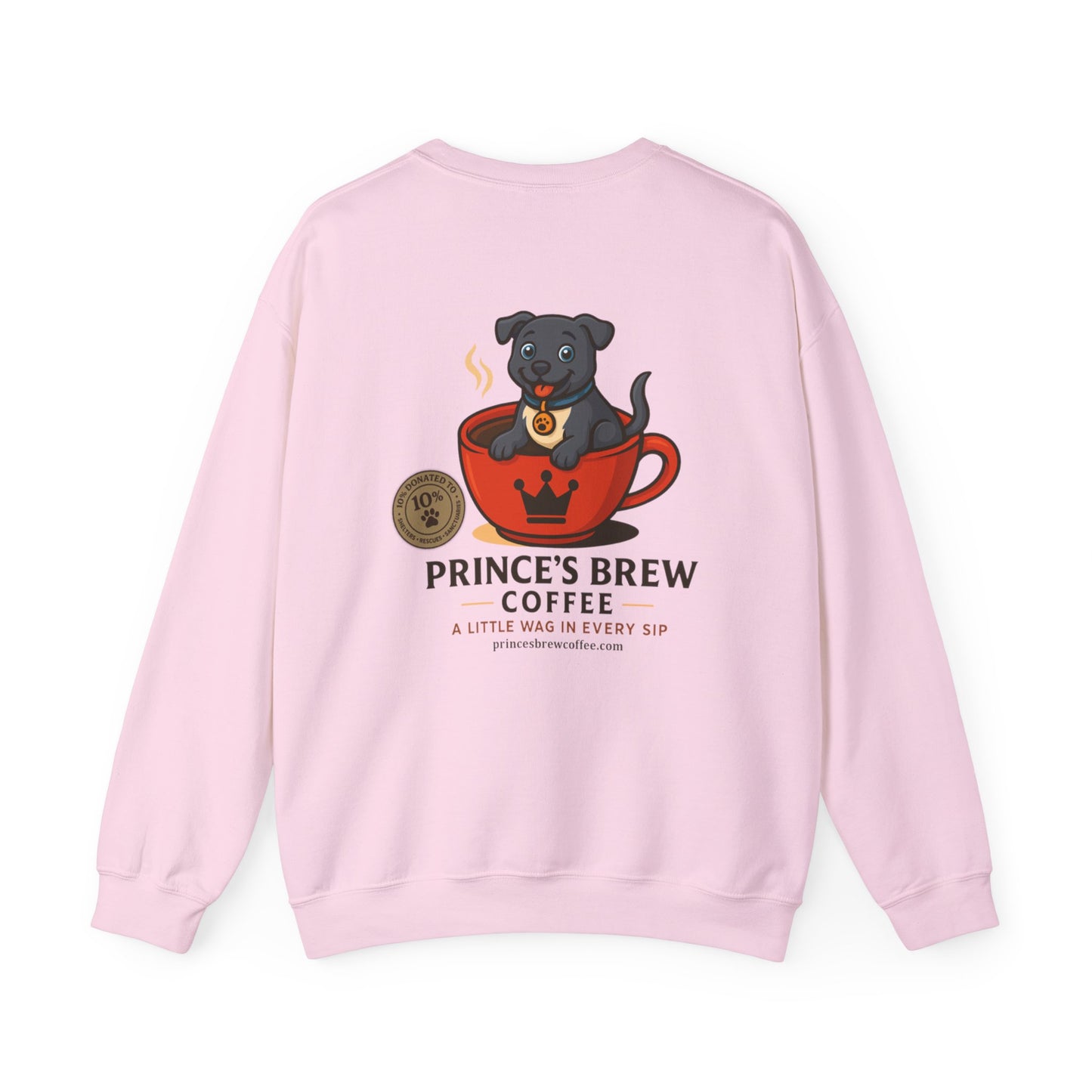 Prince’s Brew Coffee Sweatshirt — Cute Puppy in Coffee Cup Crewneck