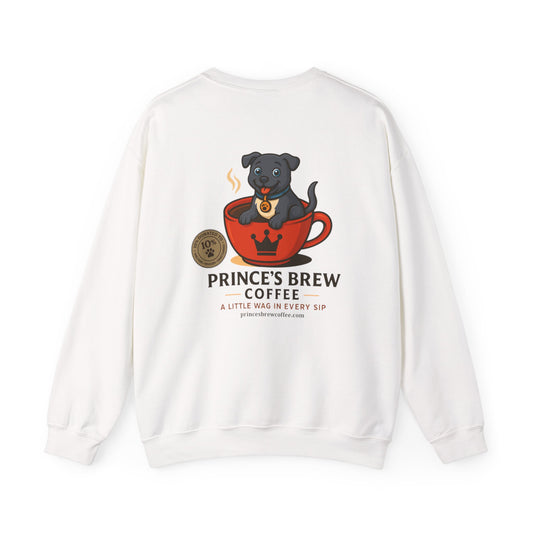 Prince’s Brew Coffee Sweatshirt — Cute Puppy in Coffee Cup Crewneck