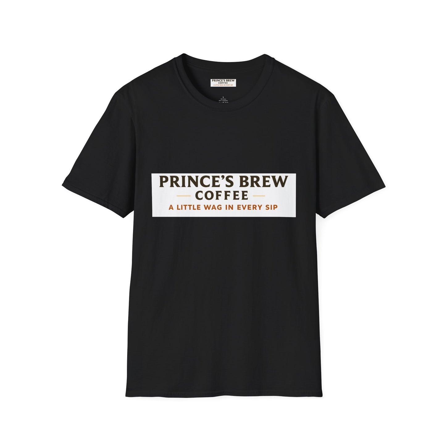 Prince's Brew Coffee Unisex T-Shirt - A Little Wag In Every Sip