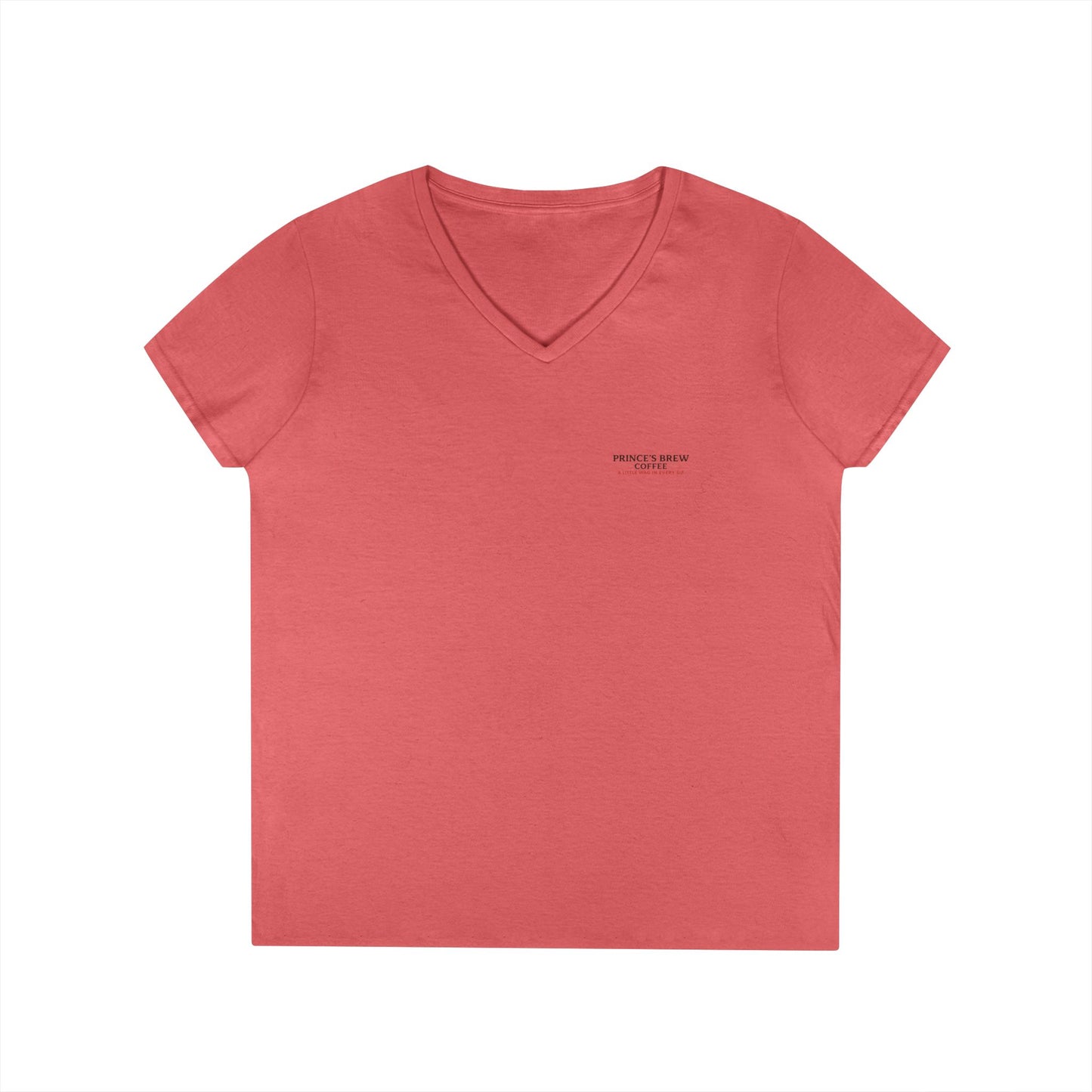 Prince’s Brew Coffee V-Neck Tee — 'A Little Wag in Every Sip'