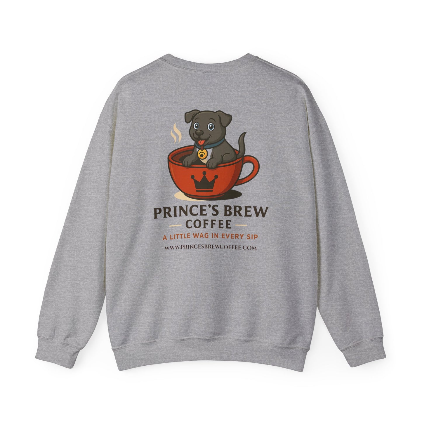 Prince’s Brew Coffee Sweatshirt — Cute Puppy in Coffee Cup Crewneck