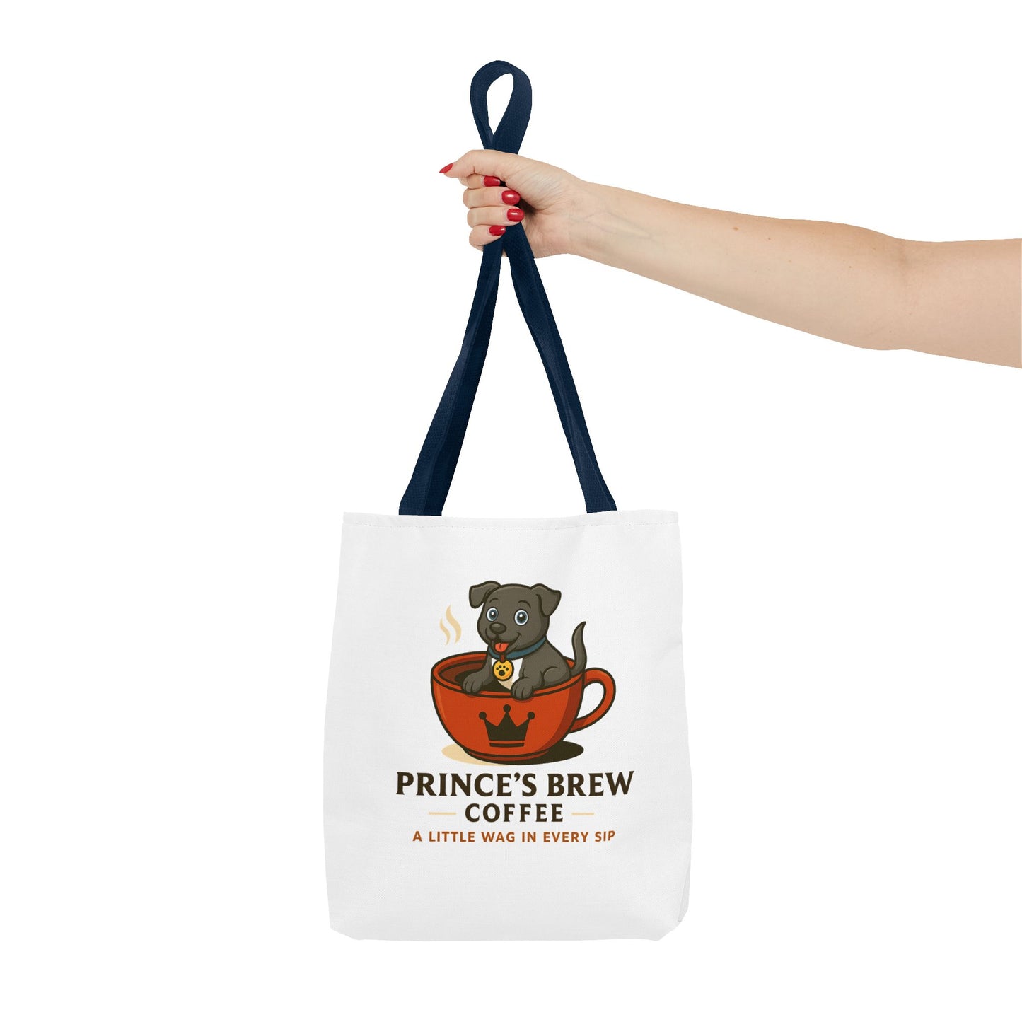 Dog-Themed Coffee Tote Bag - "Prince's Brew Coffee" Design