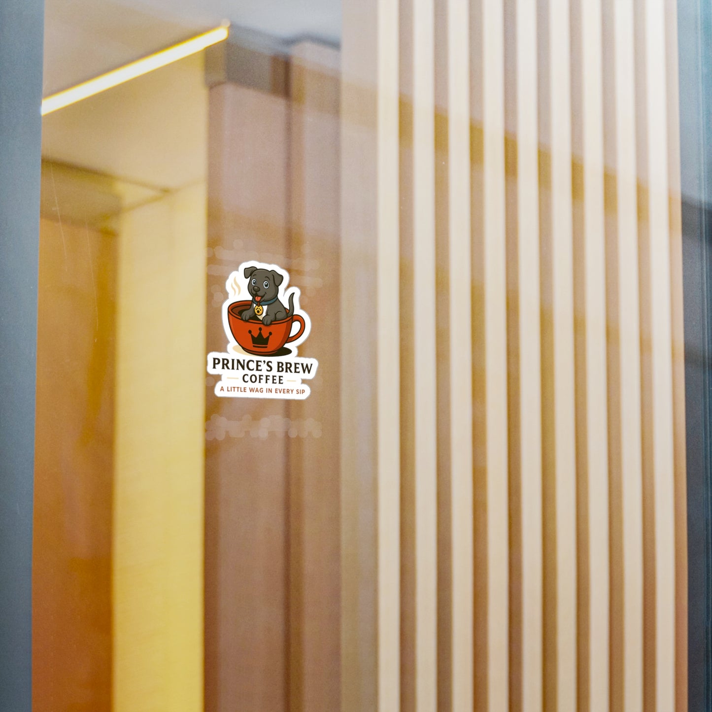 Dog-Themed Vinyl Decals for Coffee Lovers | Prince's Brew Design