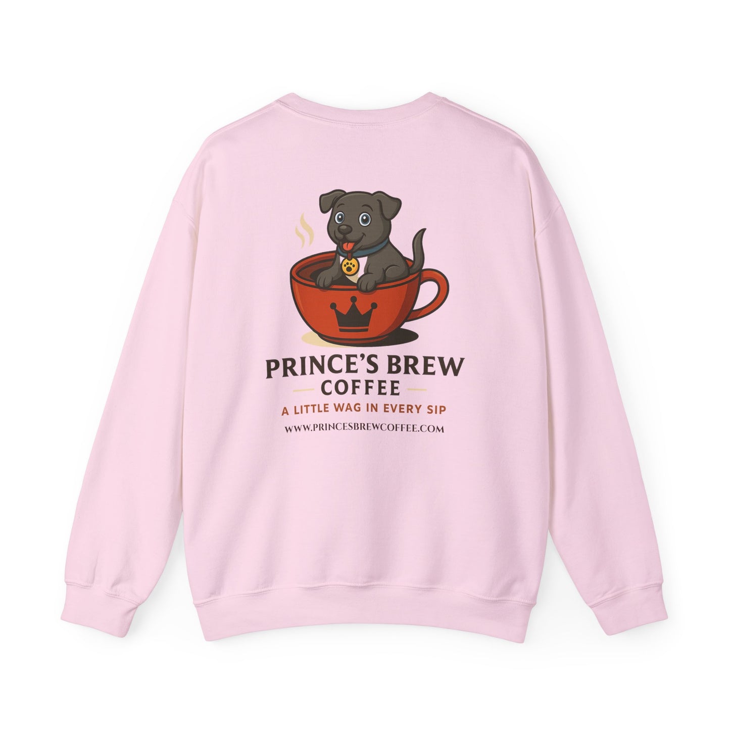 Prince’s Brew Coffee Sweatshirt — Cute Puppy in Coffee Cup Crewneck