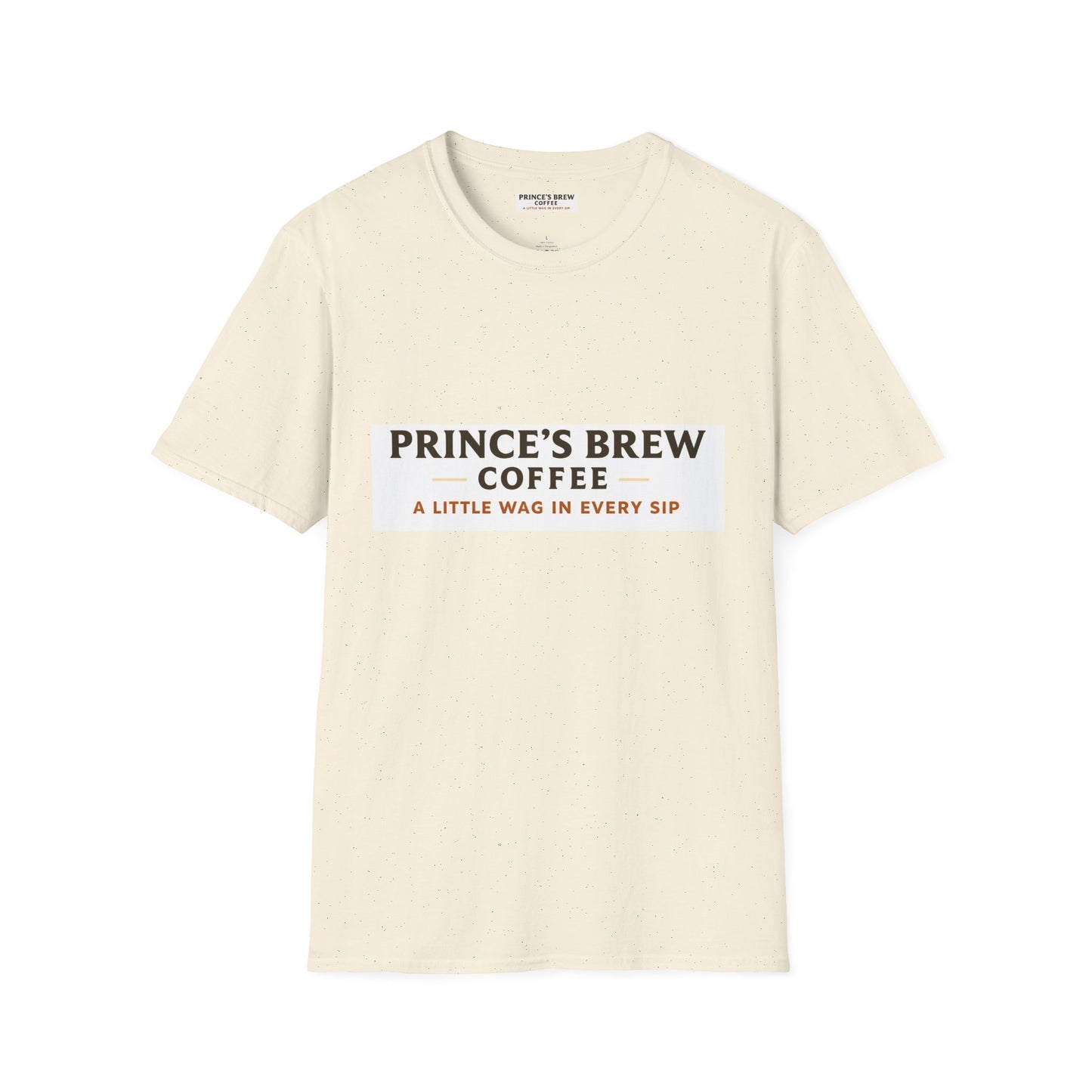 Prince's Brew Coffee Unisex T-Shirt - A Little Wag In Every Sip