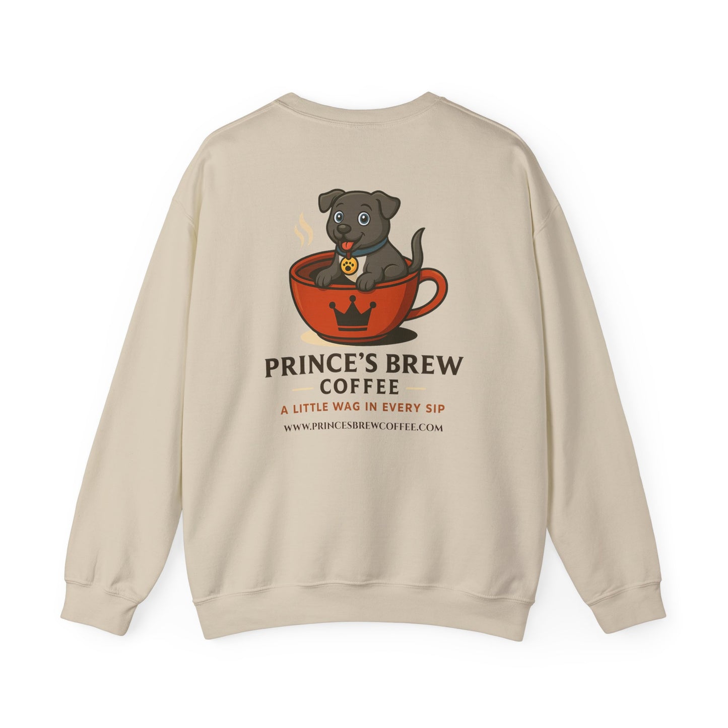 Prince’s Brew Coffee Sweatshirt — Cute Puppy in Coffee Cup Crewneck
