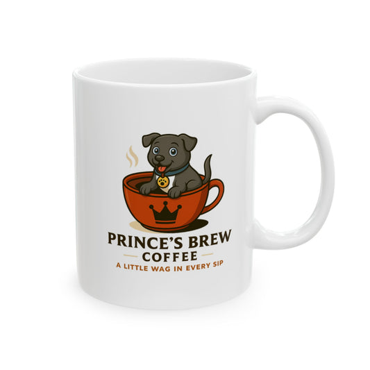 Dog Coffee Mug | Perfect Gift for Pet Lovers | Prince's Brew | 11oz | Cute Animal Lover Cup